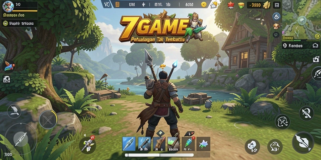 Tampilan gameplay 7GAME yang memukau dengan dunia terbuka.