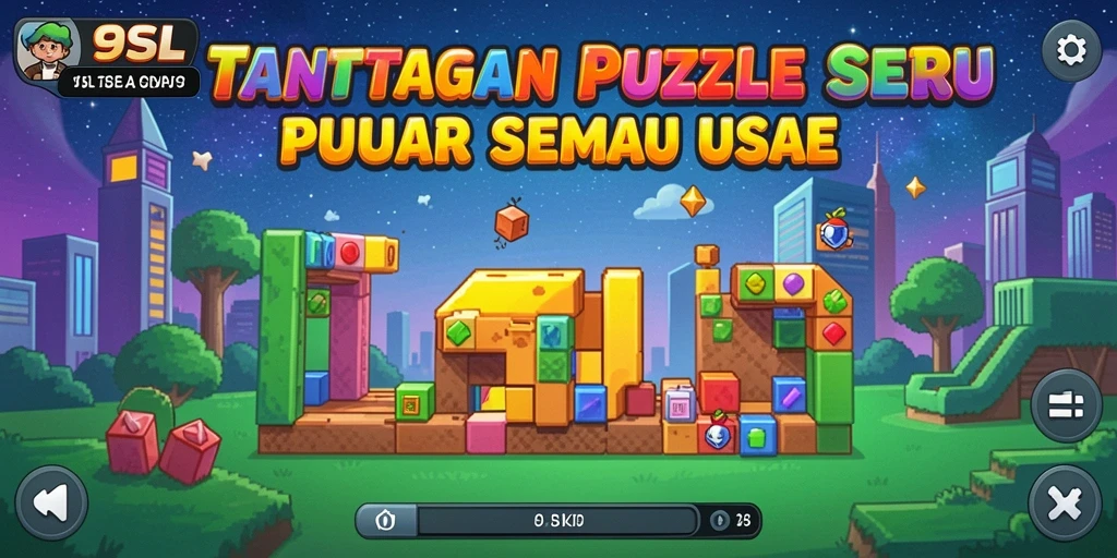 Screenshot gameplay 9SL yang menunjukkan tantangan Puzzle yang menyenangkan.