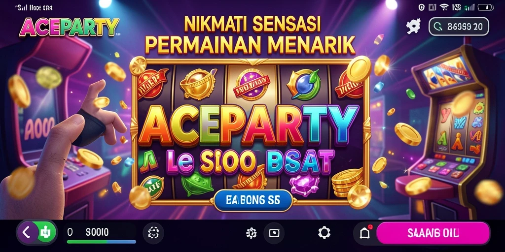 Screenshot gameplay ACEPARTY menampilkan putaran slot yang menarik.