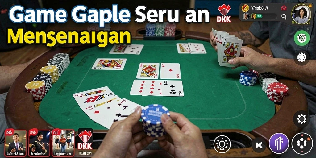 Tampilan gameplay DKK dengan suasana Gaple yang menarik.