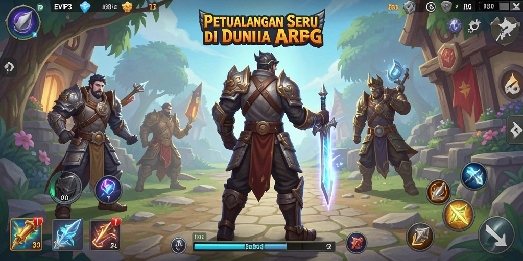 Screenshot utama EVIP3 menampilkan aksi mengesankan dalam pertarungan ARPG.
