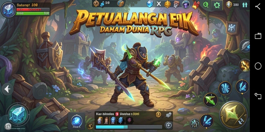 Tampilan screenshot utama FO8 yang menunjukkan aksi seru dalam game RPG.