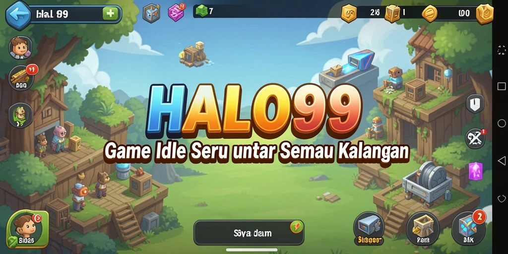 Tampilan menarik gameplay HALO99 dengan elemen Idle.