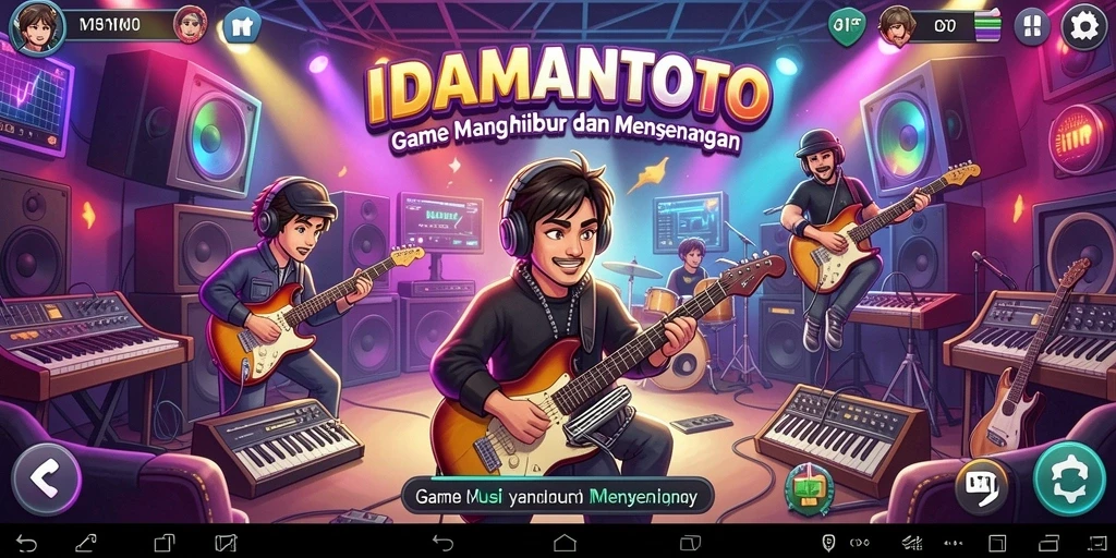 Tampilan gameplay IDAMANTOTO saat bersaing dengan teman-teman dalam musik.
