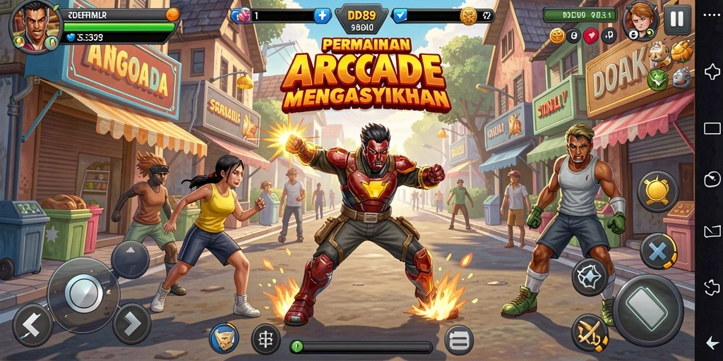 Tampilan gameplay IDR89 menampilkan aksi seru dalam permainan arcade.