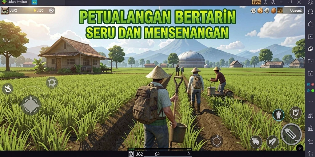 Gambaran gameplay mengasyikkan dalam bertani di JJ62.