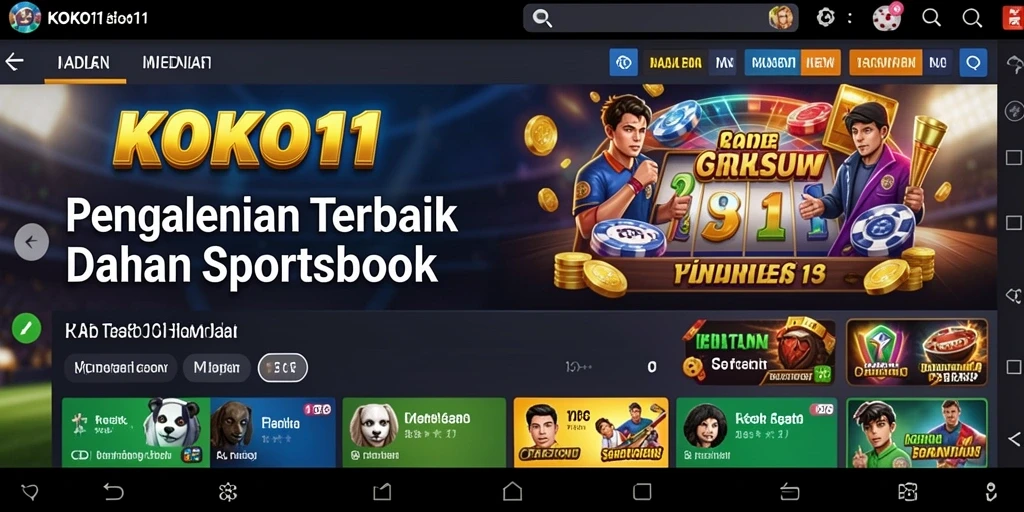 Tampilan utama KOKO11 dengan berbagai opsi taruhan olahraga.