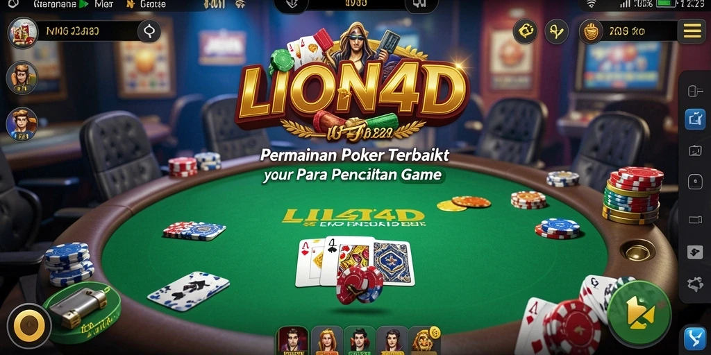 Tampilan gameplay LION4D yang menarik dan interaktif dalam permainan Poker.