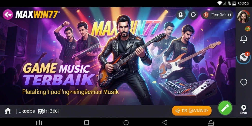 Tangkapan layar menunjukkan gameplay musik interaktif yang menyenangkan.