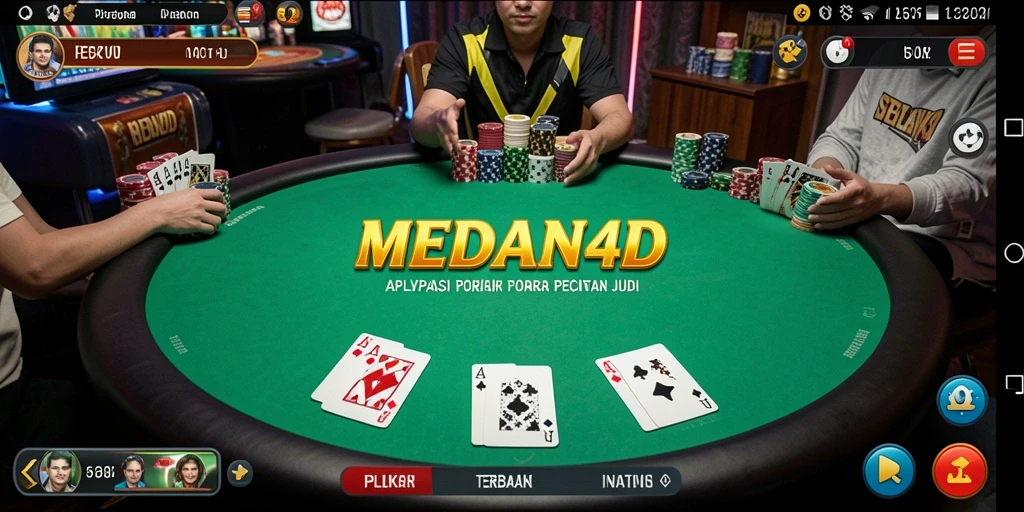 Tampilan gameplay poker yang mendebarkan di MEDAN4D.