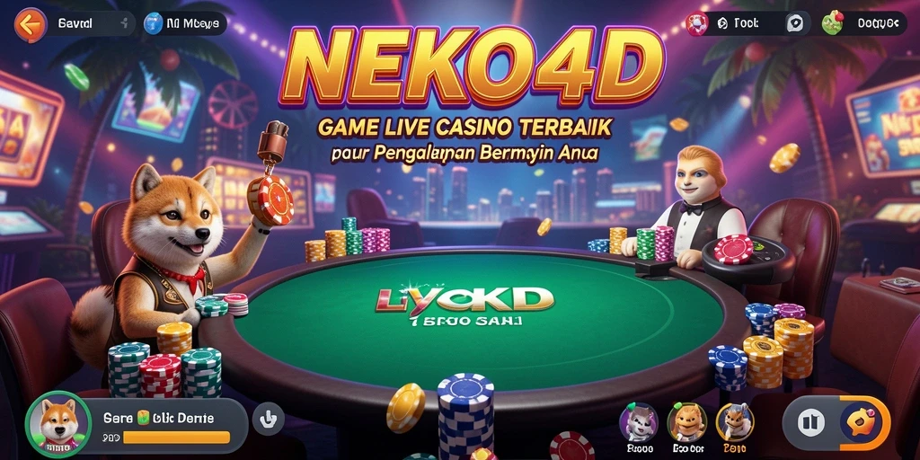 Tampilan gameplay NEKO4D yang menarik dengan dealer langsung.