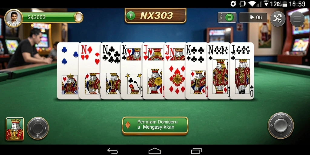 Tampilan permainan Domino yang seru dan menarik di NX303.