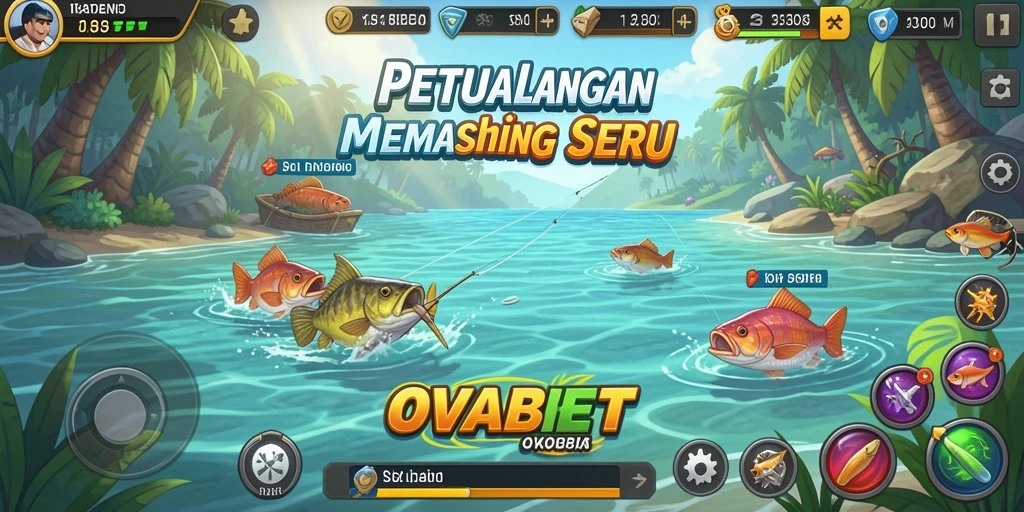 Tampilan menakjubkan dari gameplay memancing di OVABET.