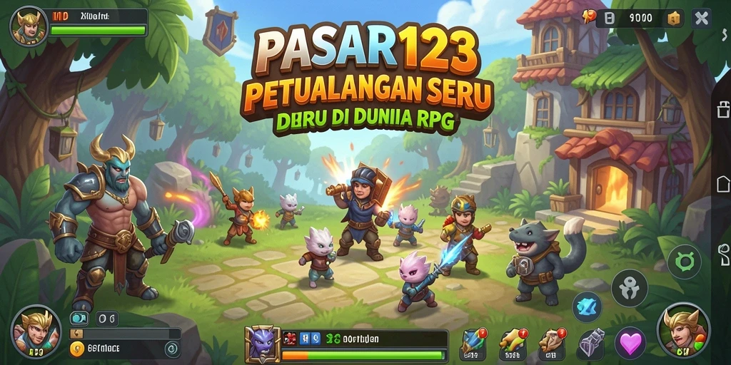 Tampilan gameplay seru di dunia fantasi RPG PASAR123.