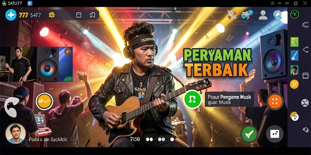 Tampilkan gameplay menarik dari SATU77 yang penuh musik.