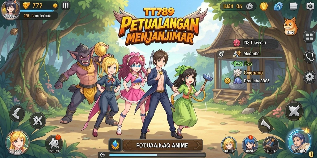 Tampilan gameplay menarik dari TT789 dengan karakter Anime.